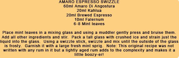 Amaro Espresso Swizzle