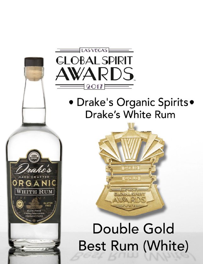 Drake's Organic White Rum Award