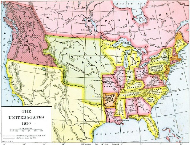 The United States of America in 1830