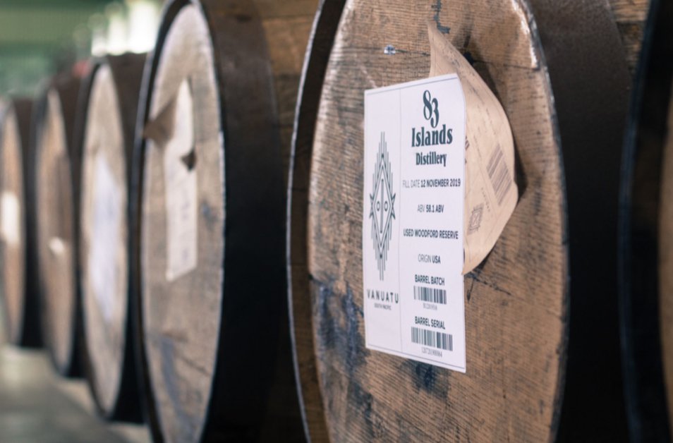 83 Islands Rum barrels