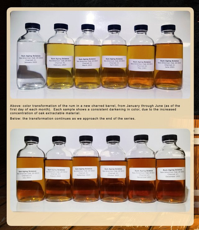 Color transformation of rum in November