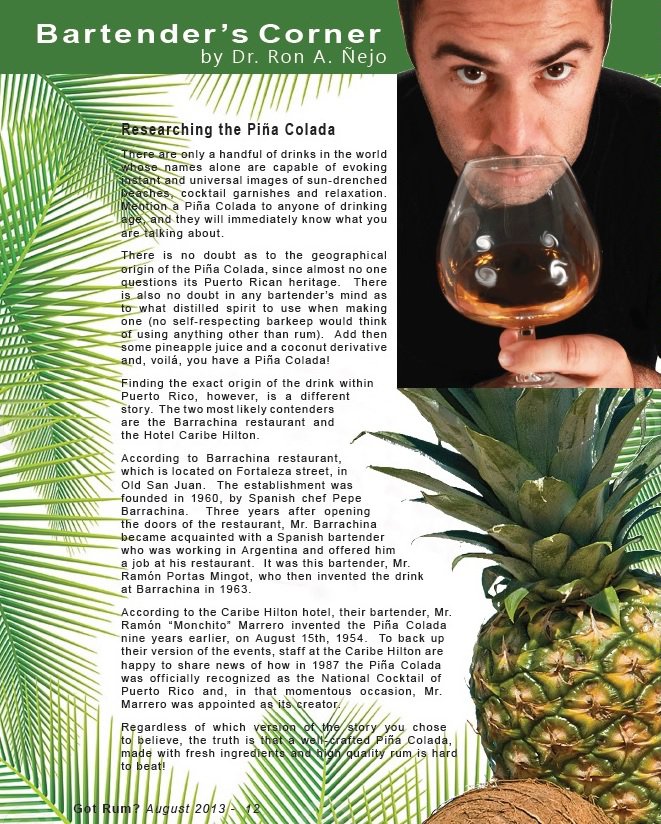 Researchin the Pina Colada by Ron