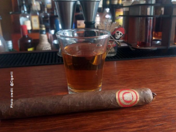 Mount Gay Rum with Cigar