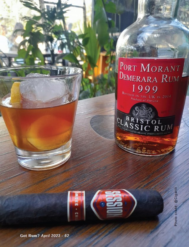 Rum Old Fashion with Cigar