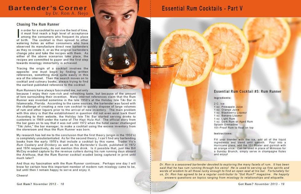 Essential Rum Cocktails - Part V: Rum Runner