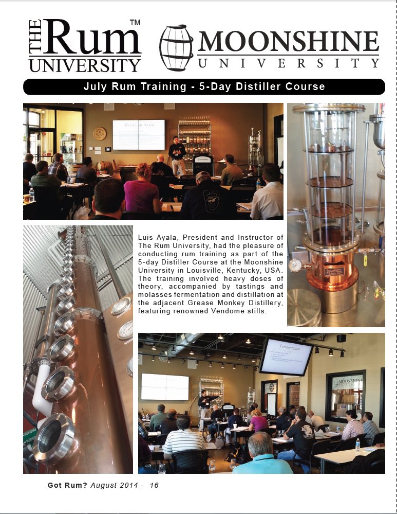 July 2014 Rum Training at Moonshine University