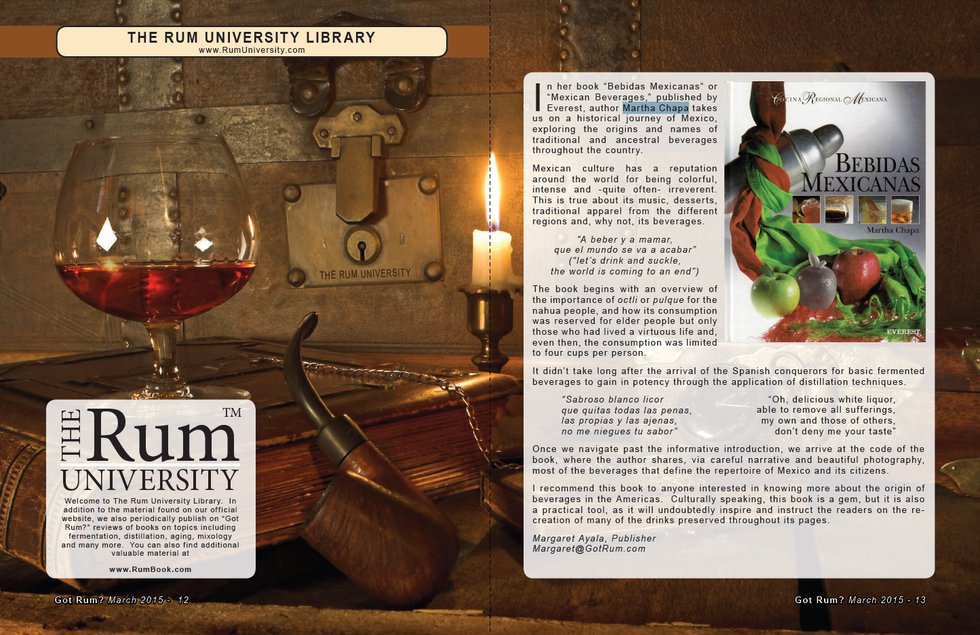 The Rum University Library: Book Review of "Bebidas Mexicanas"
