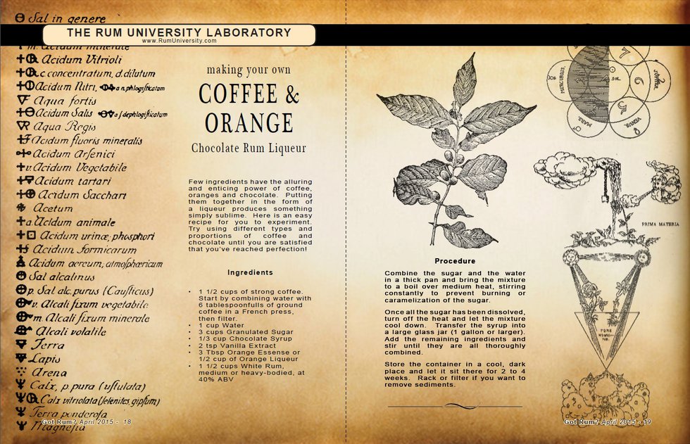 The Rum University Laboratory:  Making Your Own Coffee &amp; Orange Chocolate Rum Liqueur